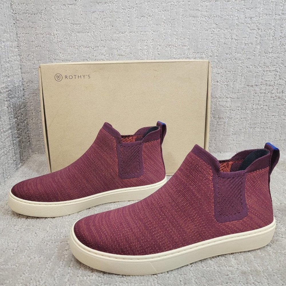 Rothys The Chelsea Plum Melange Women's Boots Size 7.5, 8, 9, 9.5, 10.5, 12.5